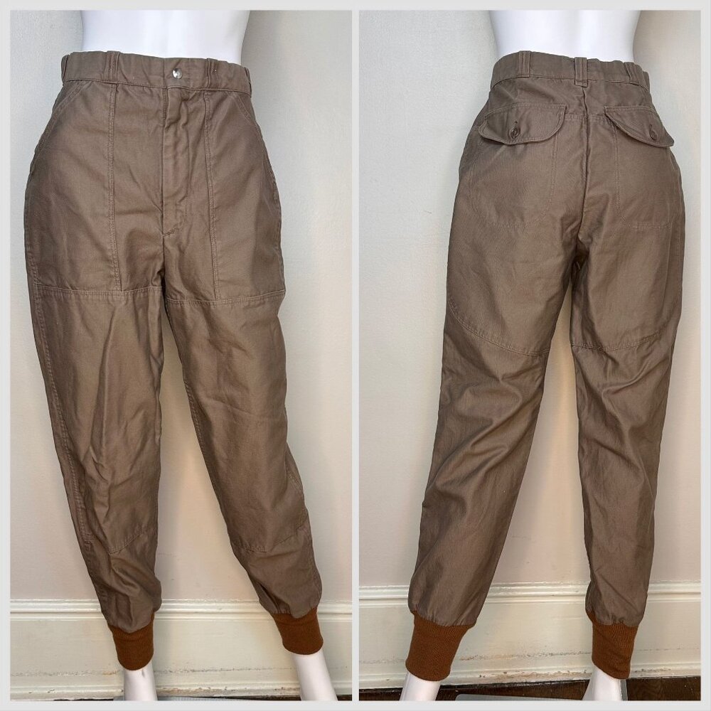 Vintage 1960s Brown Hunting Pants Elastic Cuff 10-X America’s Finest 26.5"x29.5"